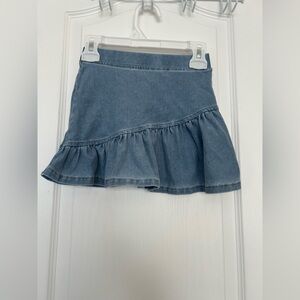 Girls H&M Denim Skirt with Ruffle Hem